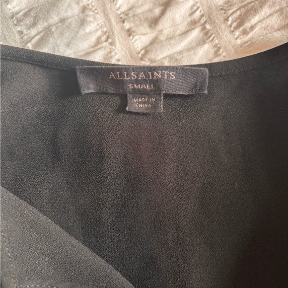 All Saints Black Sheath Dress with Bishop Sleeves - Picture 7 of 12